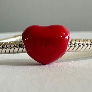 Pandora METALLIC REDDISH Heart Charm 20137741 / Pandora Bracelet